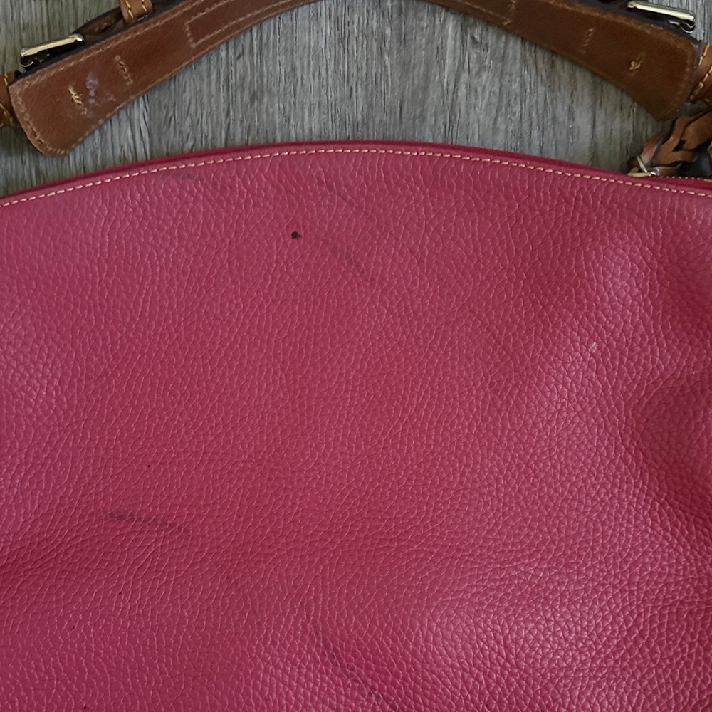 Dooney & Bourke Pink Leather Shoulder Bag - Picture 3 of 12